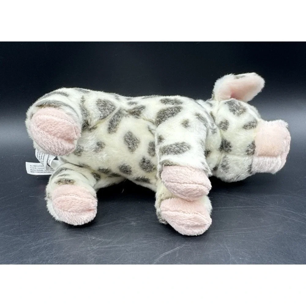 Handmade Pig Baby Blanket Lot w Douglas Pig Plush Pink Teal Rag Quilt